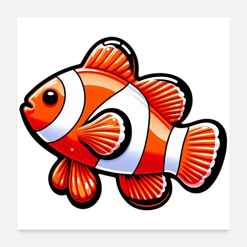 Clownfisch Poster 60x60 cm