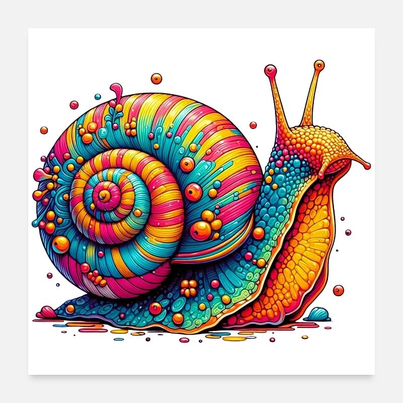 Escargot Poster 60 x 60 cm