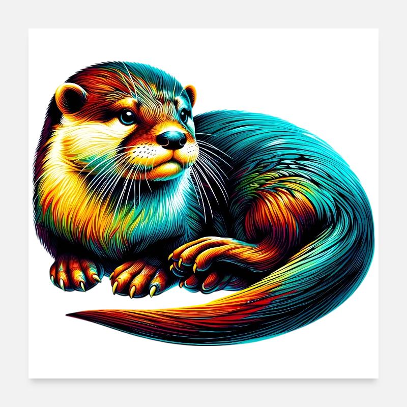 Otter Poster 24" x 24" (60x60 cm)