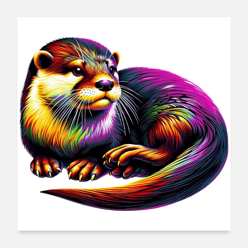 Loutre Poster 60 x 60 cm