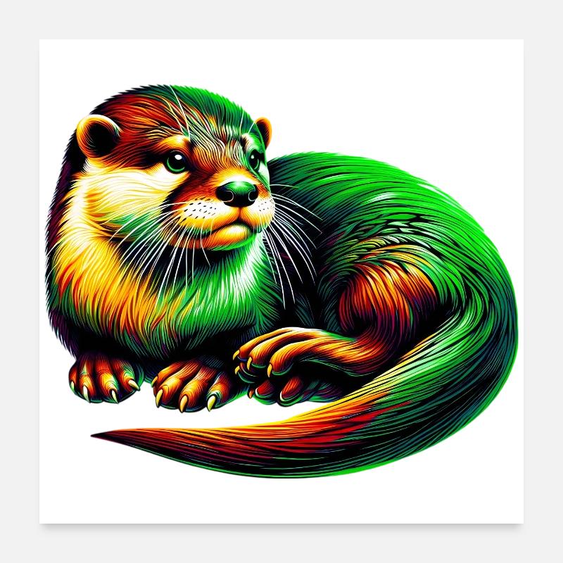 Otter Poster 60x60 cm