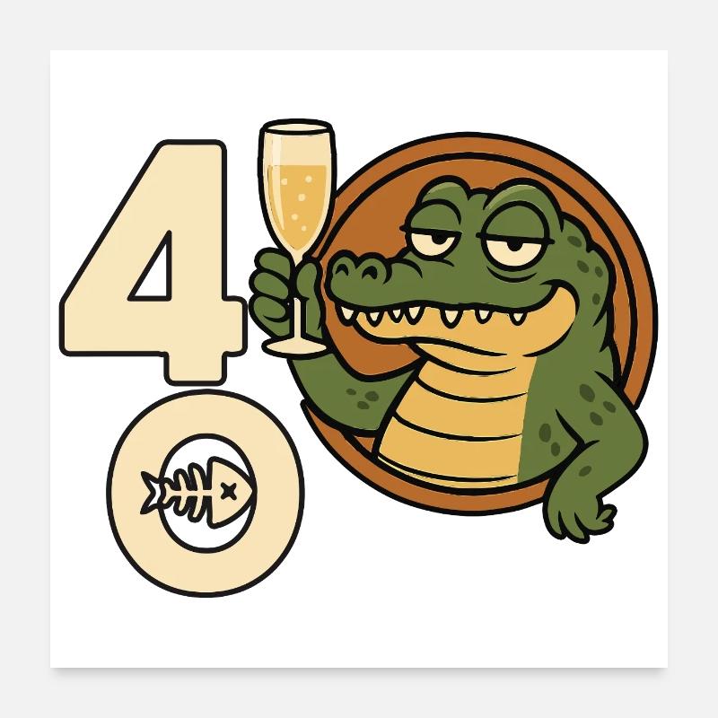 Vive le 40 – Édition Crocodile Poster 60 x 60 cm