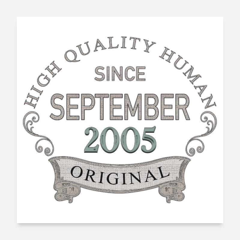 Depuis septembre 2005 Poster 60 x 60 cm
