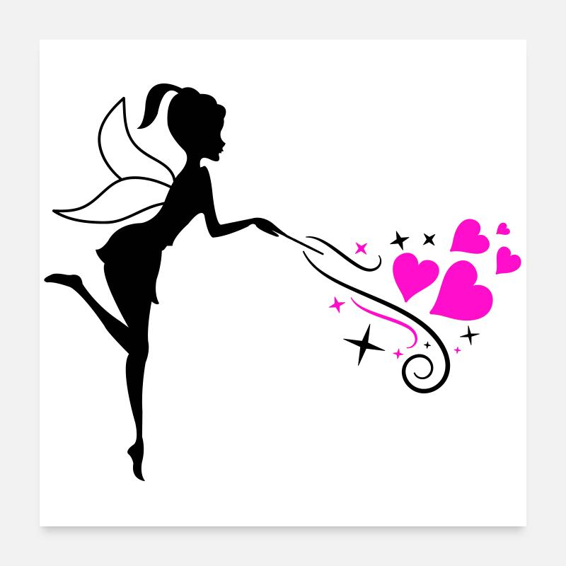 Fee Elfe Zauber Poster 60x60 cm