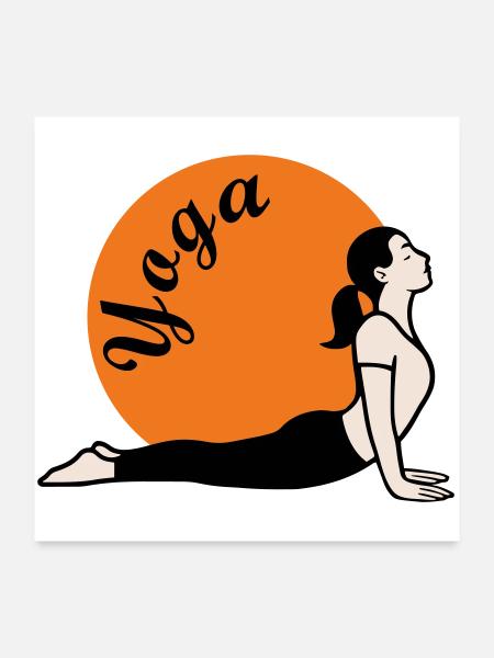 Yoga Love - Poster 60x60 cm - Weiß - Vorne