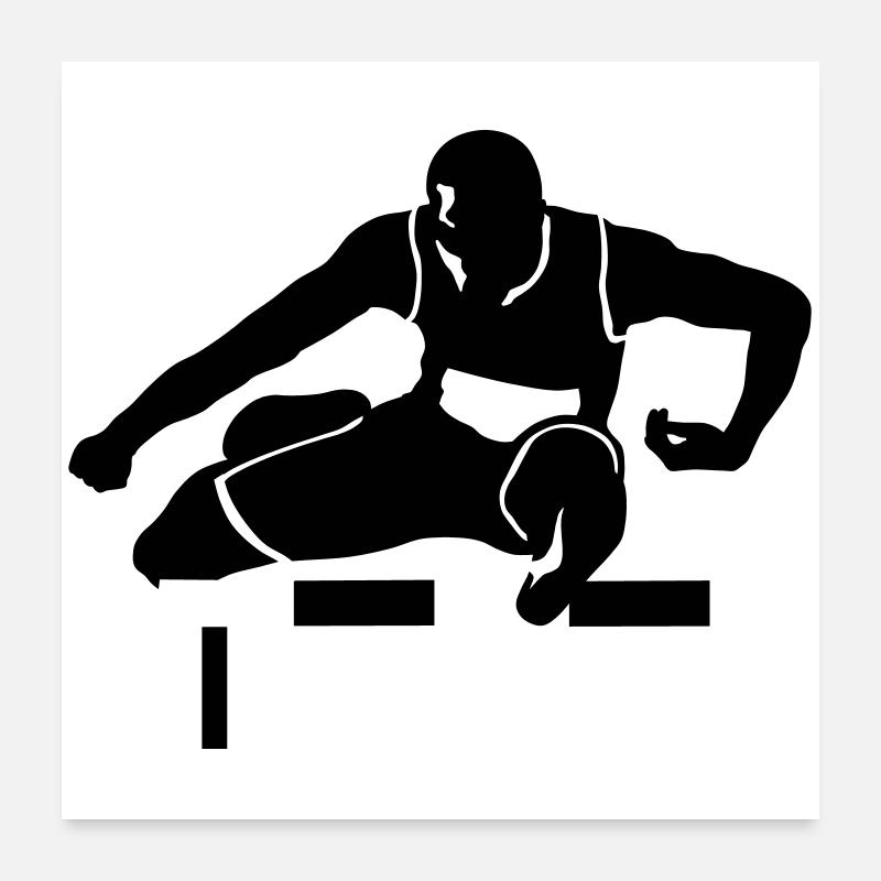 athlétisme Poster 60 x 60 cm