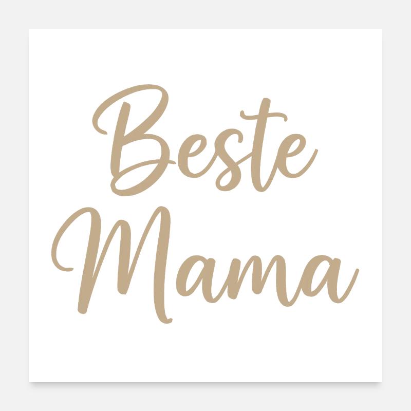 Beste Mama – elegante Script-Schrift Poster 60x60 cm