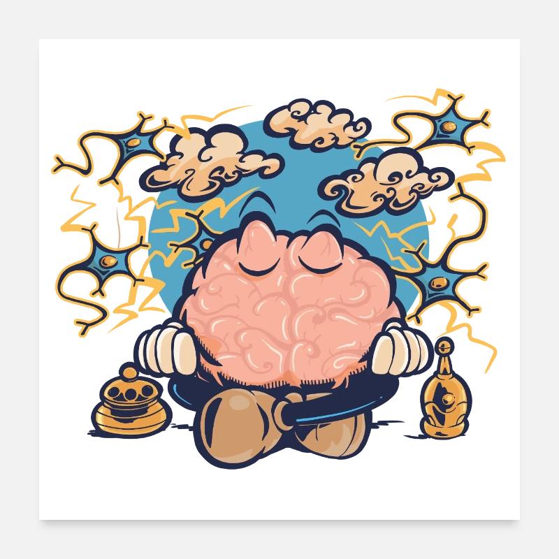 Zen brain Poster 24" x 24" (60x60 cm)