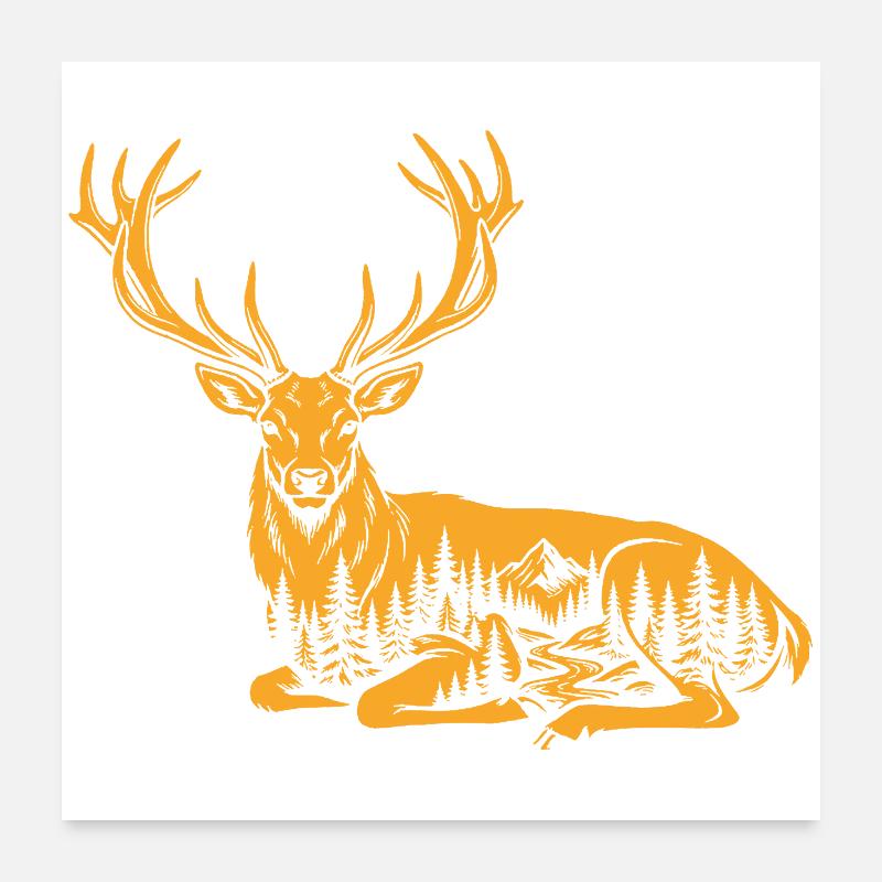 Deer Poster 24" x 24" (60x60 cm)