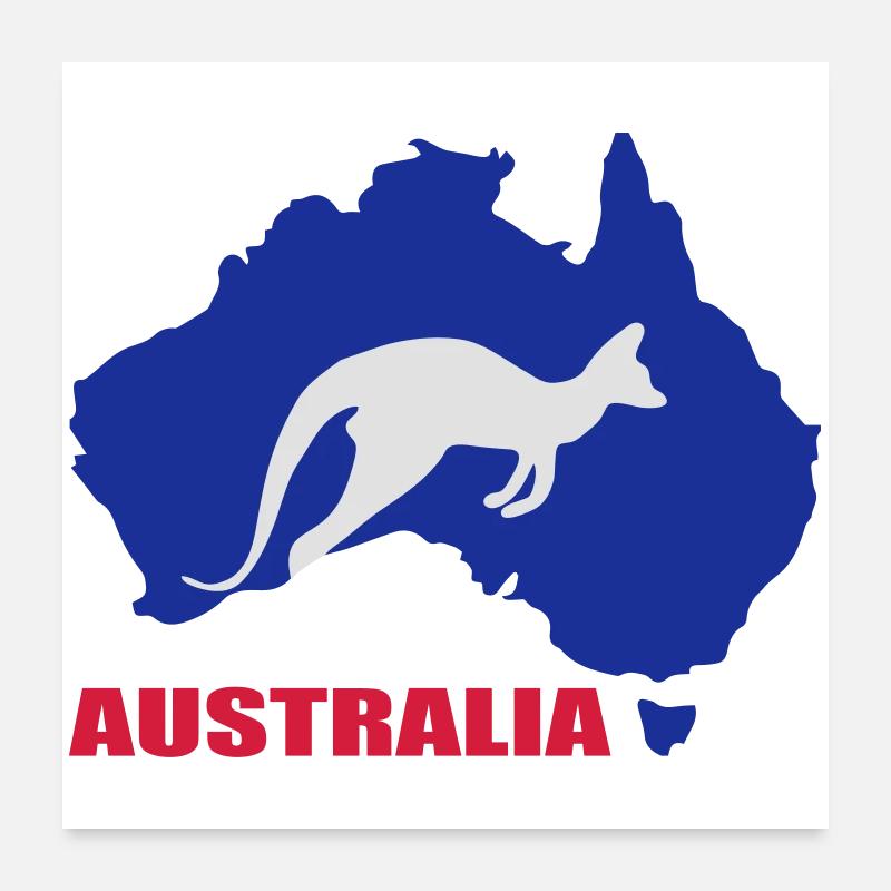 Australia - Poster 24" x 24" (60x60 cm) - white