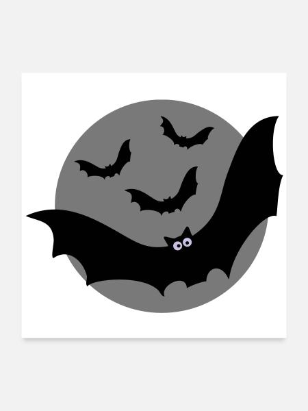 Bats - Poster 24" x 24" (60x60 cm) - white - Front