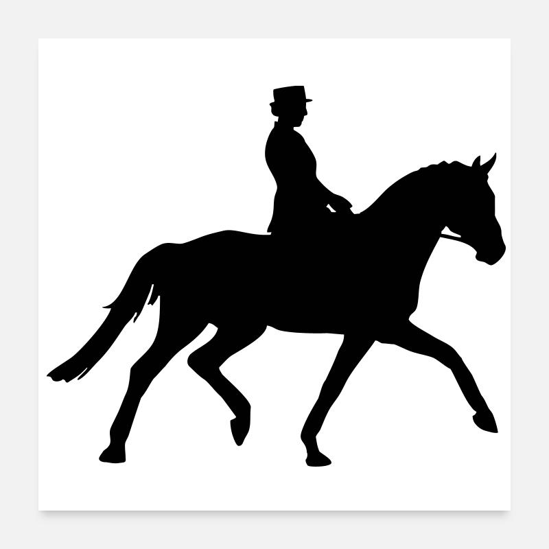 Dressage de chevaux Poster 60 x 60 cm