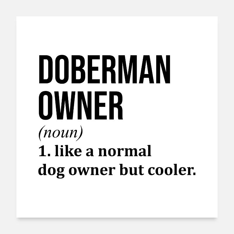Dobermann Poster 60x60 cm