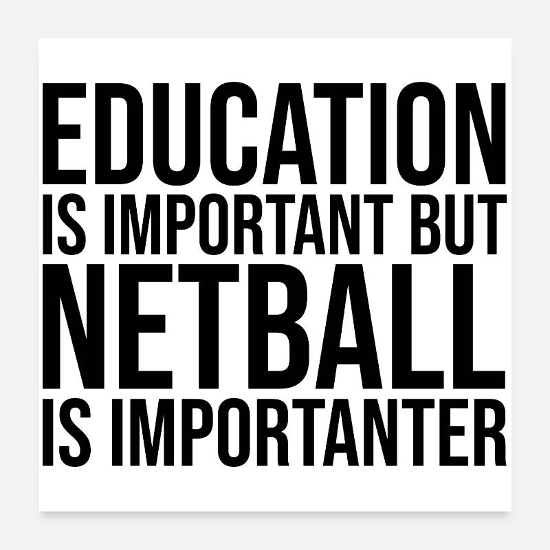 Netball Poster 60 x 60 cm
