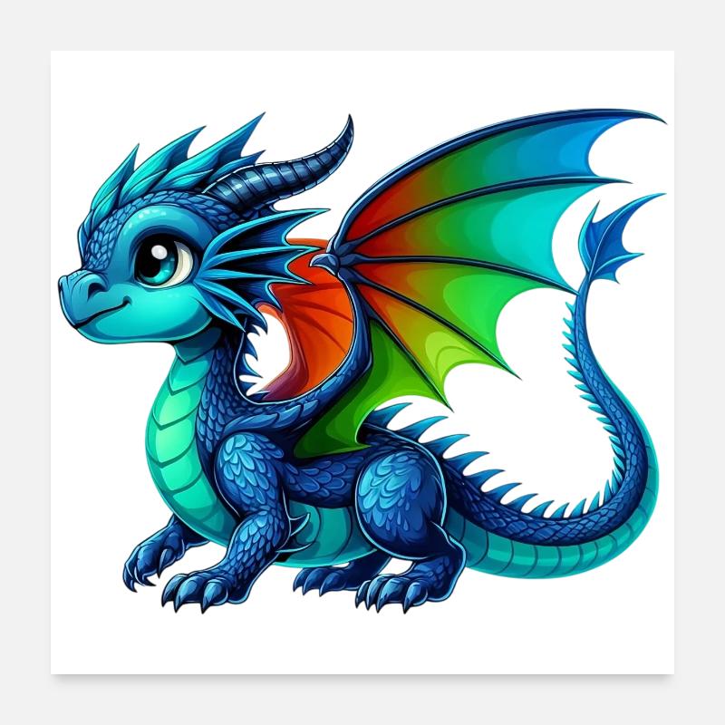 Dragon Poster 24" x 24" (60x60 cm)