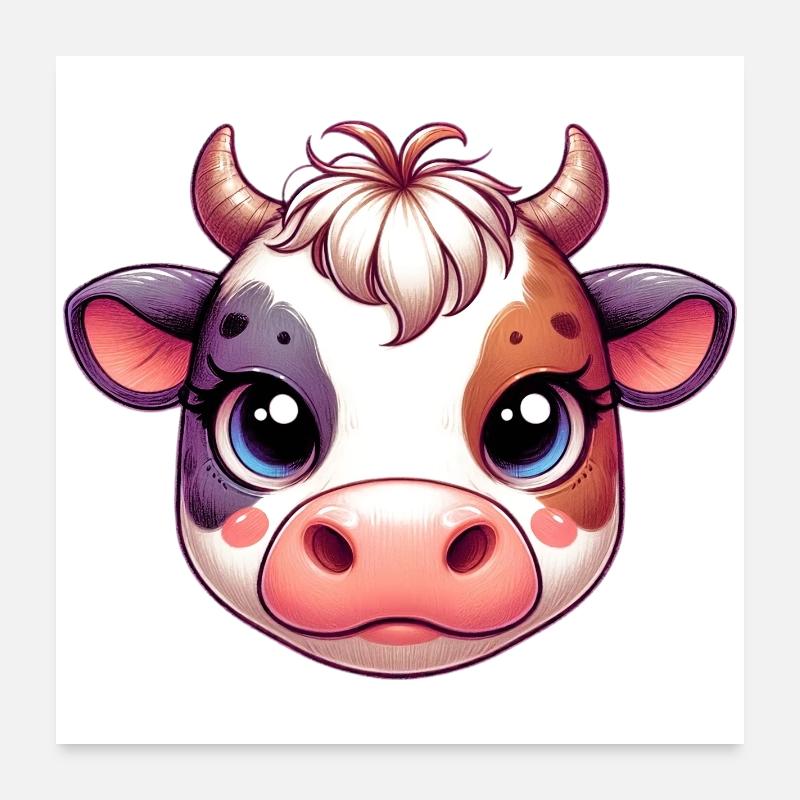 Cow Poster 24" x 24" (60x60 cm)