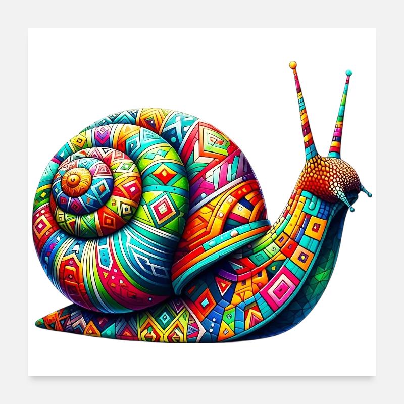 Schnecke Poster 60x60 cm