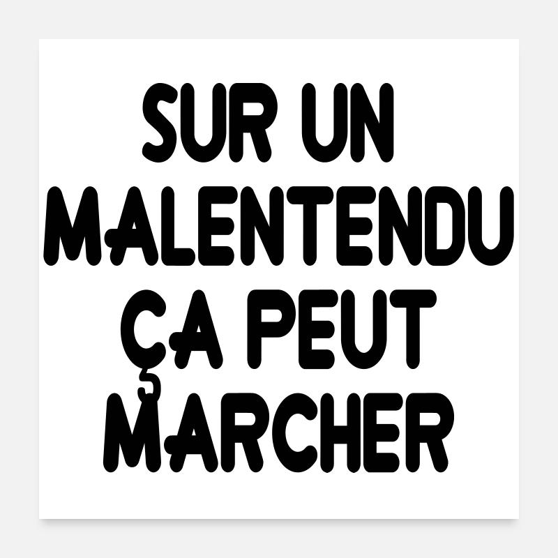 Michel Blanc - Sur un malentendu, ça peut marcher Poster 60 x 60 cm