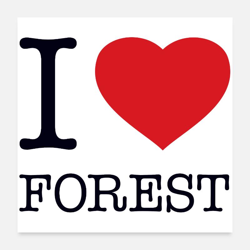 J’ADORE LA FORÊT Poster 60 x 60 cm