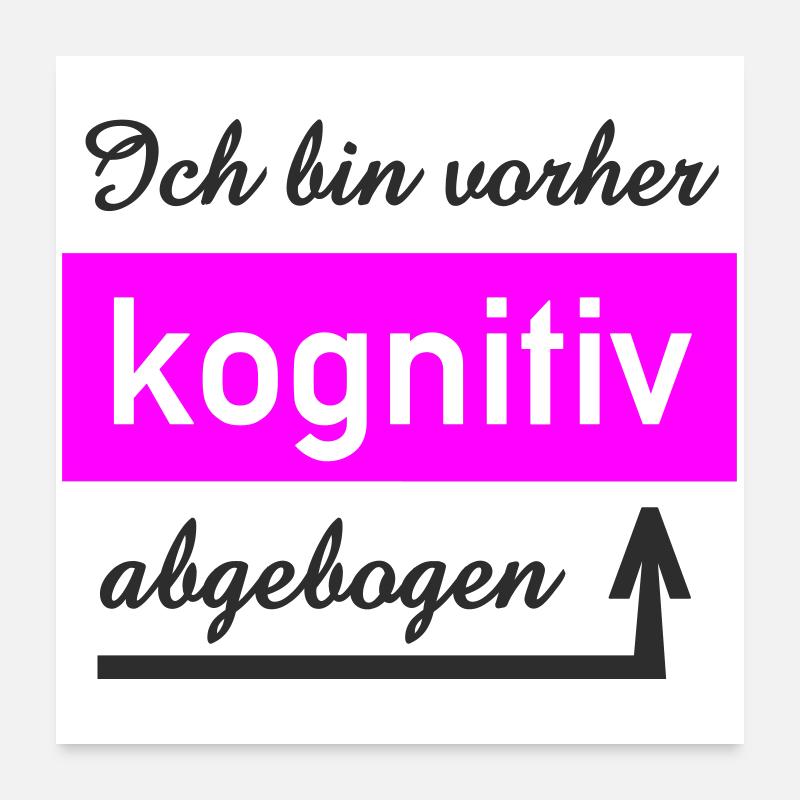 Penseur cognitif Conception personnalisée Poster 60 x 60 cm
