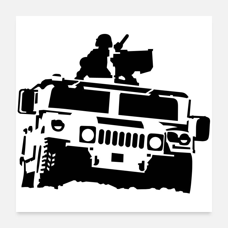Véhicule de combat Poster 60 x 60 cm