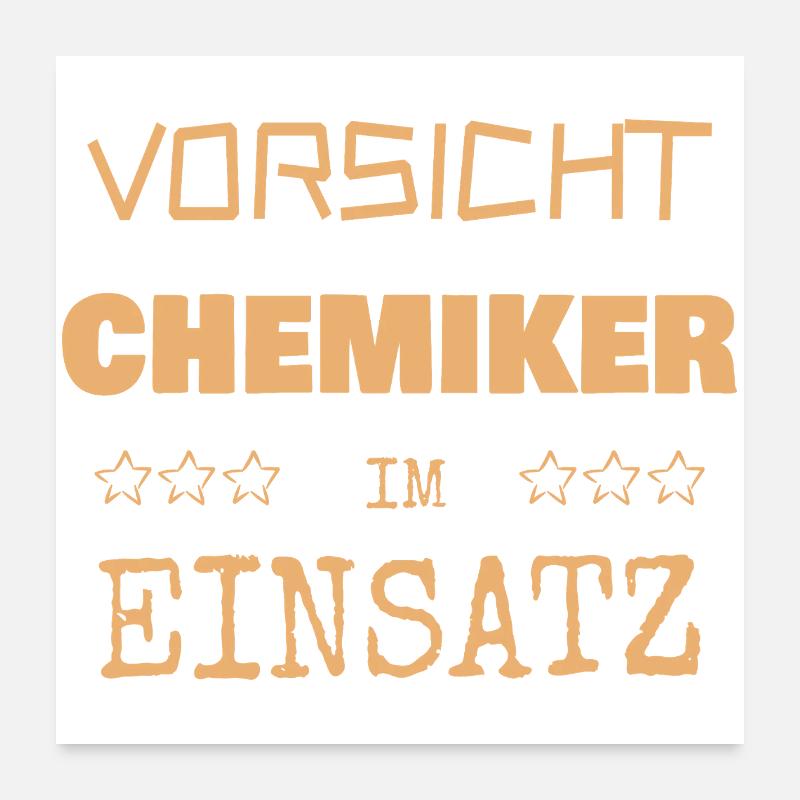 Berufung Chemiker - Poster 60x60 cm - Weiß