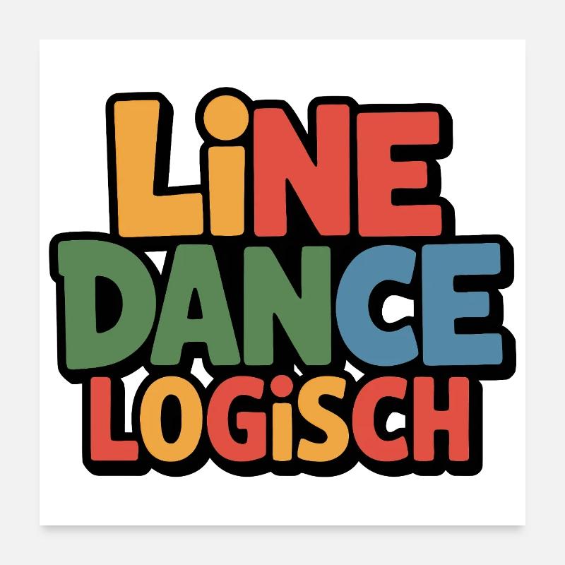 Line Dance Logical Poster 24" x 24" (60x60 cm)