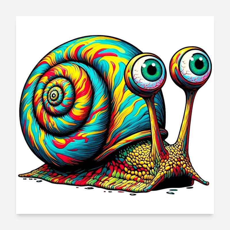 Snail Poster 24" x 24" (60x60 cm)