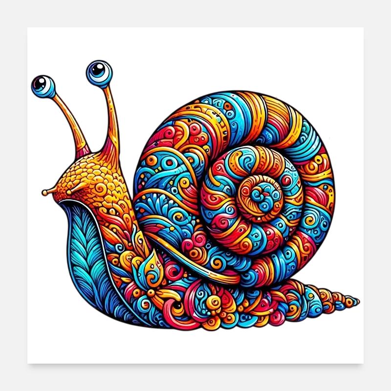 Snail - Poster 24" x 24" (60x60 cm) - white
