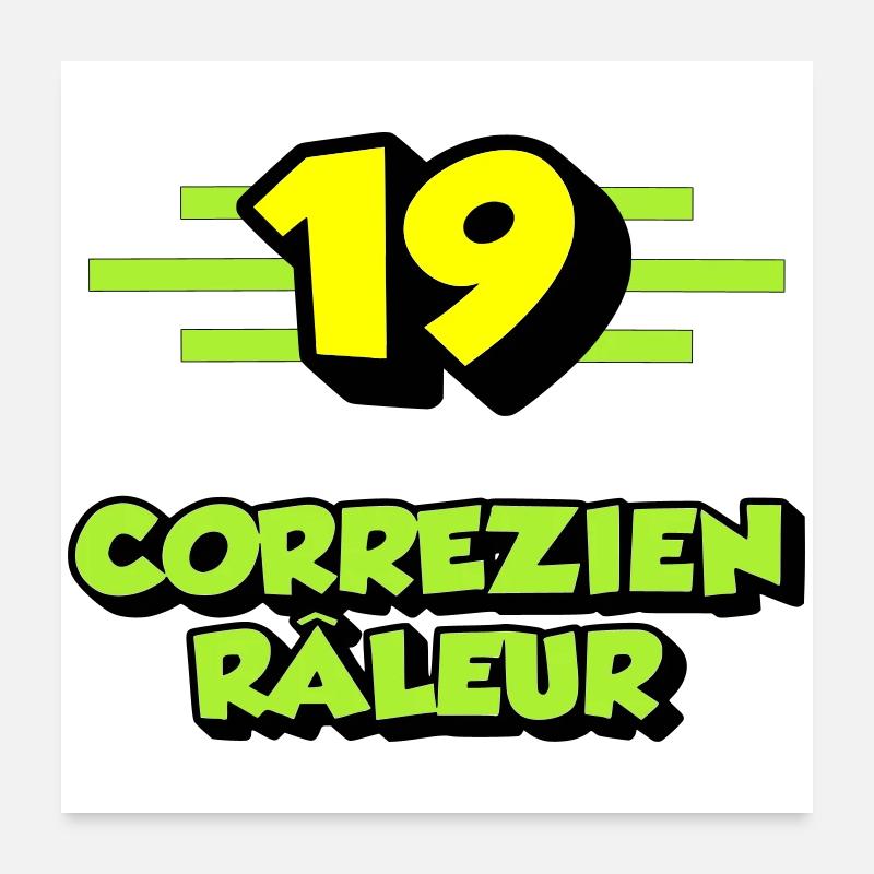 Correzien râleur Poster 60 x 60 cm