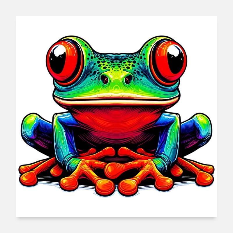 Grenouille Poster 60 x 60 cm