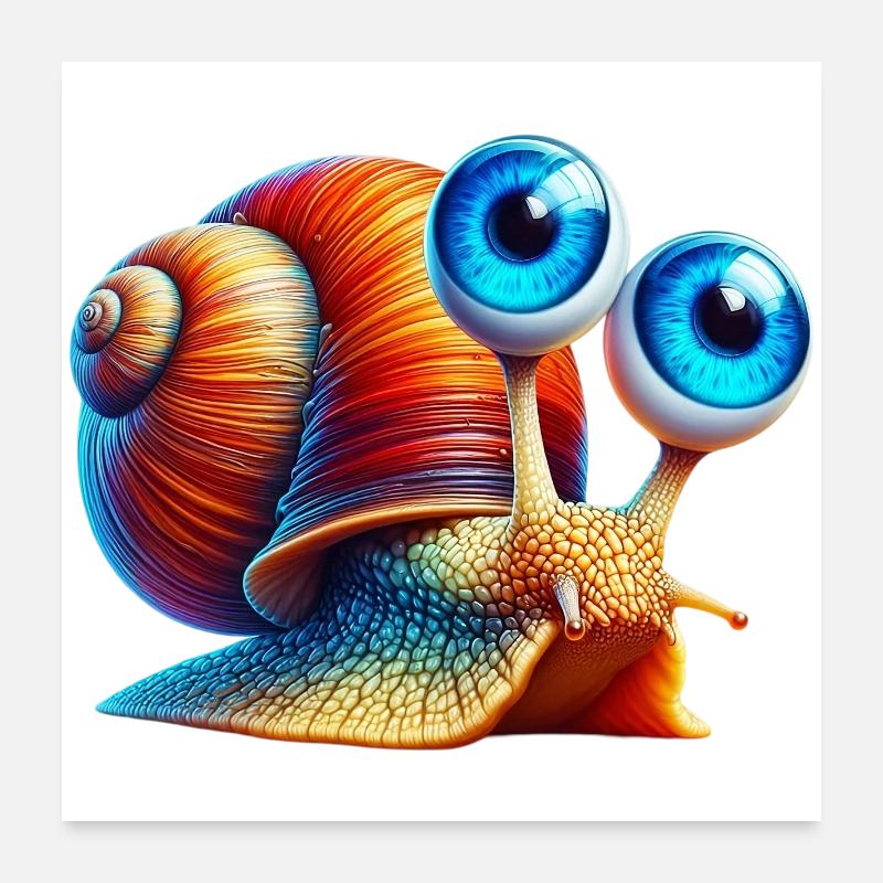 Schnecke Poster 60x60 cm