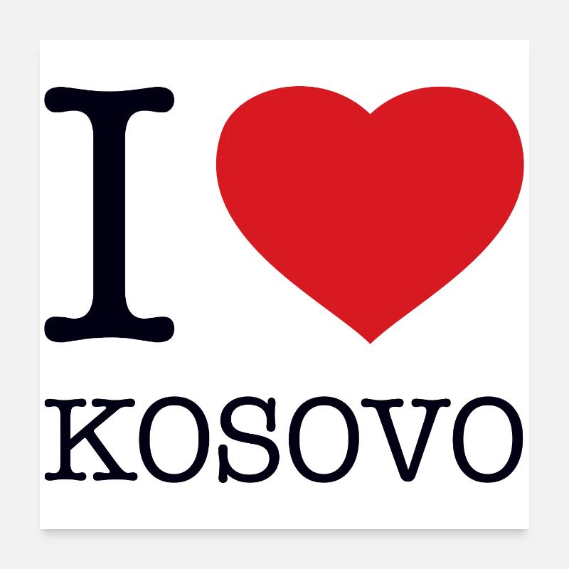J’ADORE LE KOSOVO Poster 60 x 60 cm