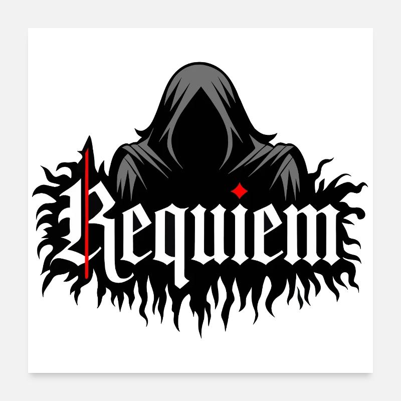 Requiem - Poster 60 x 60 cm - blanc