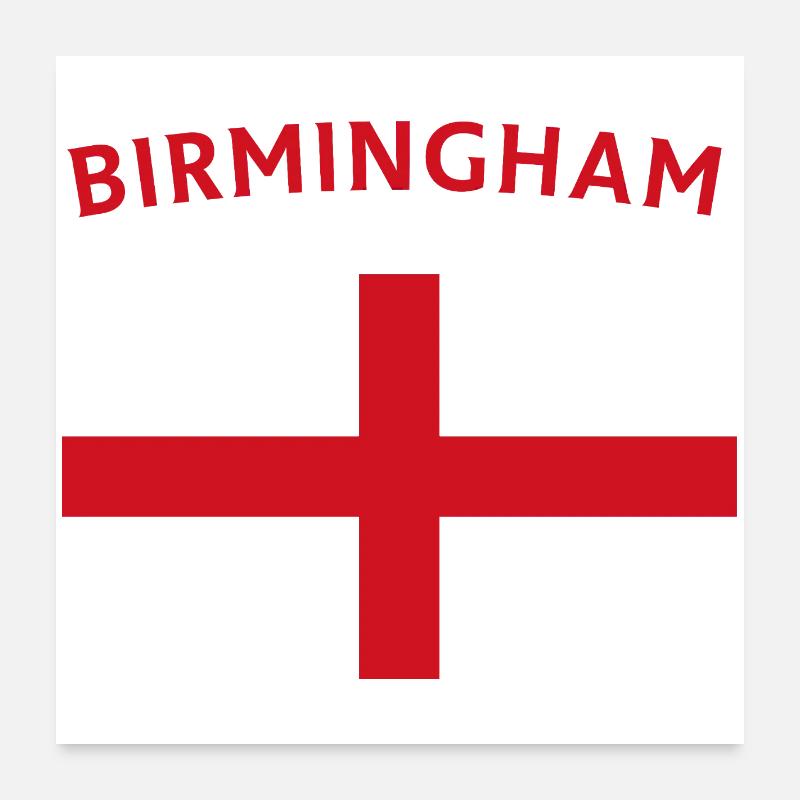 Emblème du drapeau de Birmingham Poster 60 x 60 cm