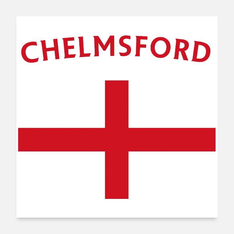 Conception de l’emblème du drapeau de Chelsford Poster 60 x 60 cm