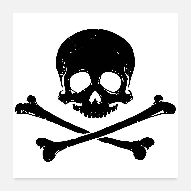 Skull and Bones Poster 24" x 24" (60x60 cm)