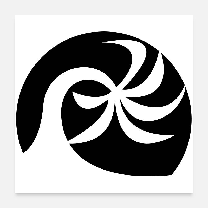 Plage de palmiers Poster 60 x 60 cm