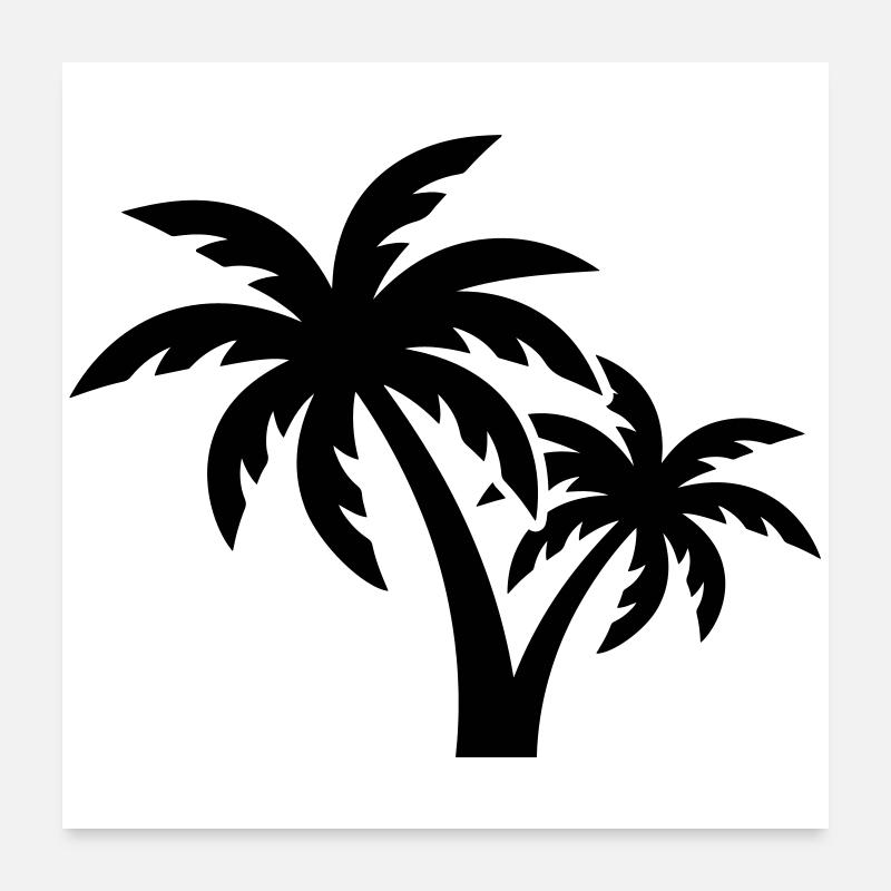 Symbole du palmier Poster 60 x 60 cm