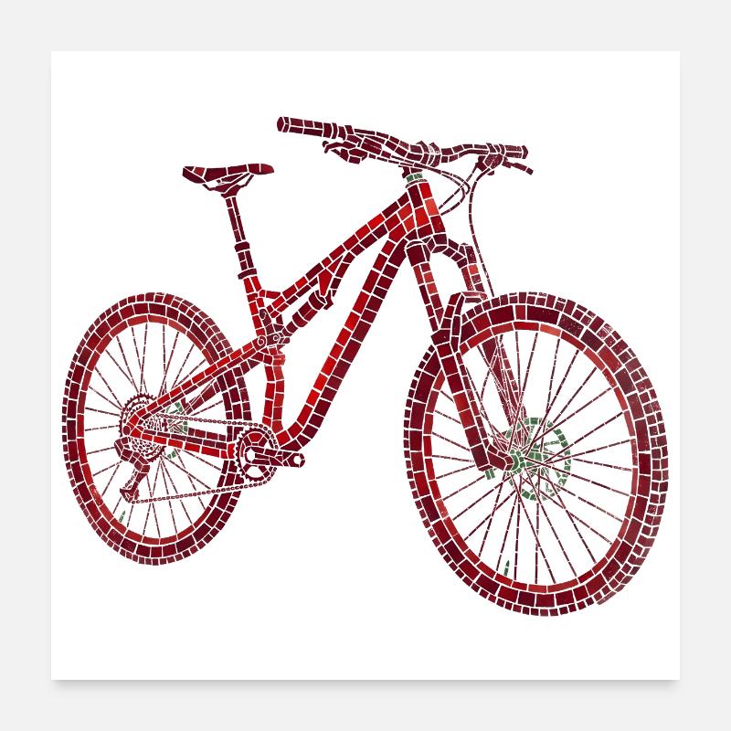 Mosaïque VTT – VTT comme objet artistique Poster 60 x 60 cm