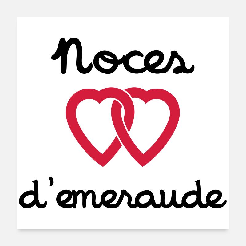Noces d'emeraude Poster 60 x 60 cm