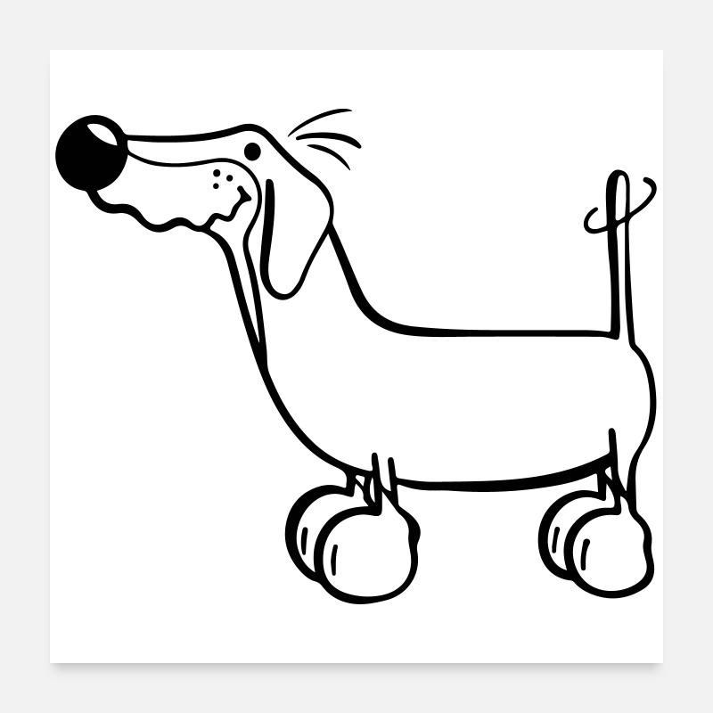 Der Dackel Poster 60x60 cm