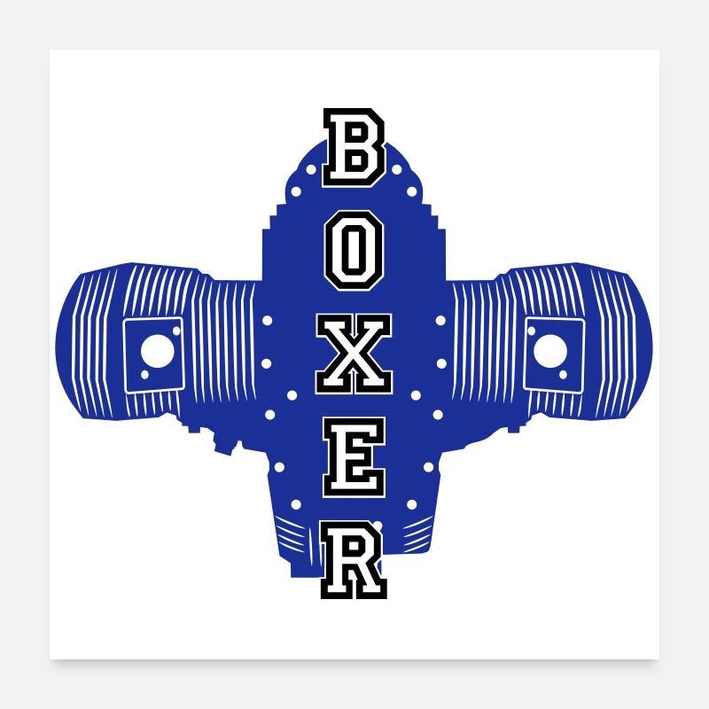Boxermotor Motorrad Motorradfahrer Biker Motor Poster 60x60 cm