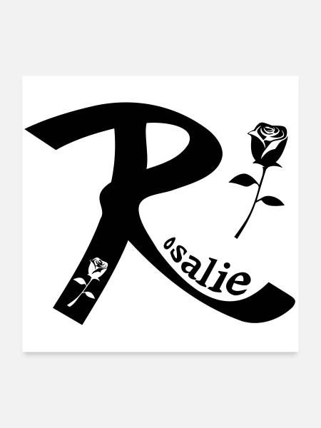 Rosalie - Poster 60 x 60 cm - blanc - Devant