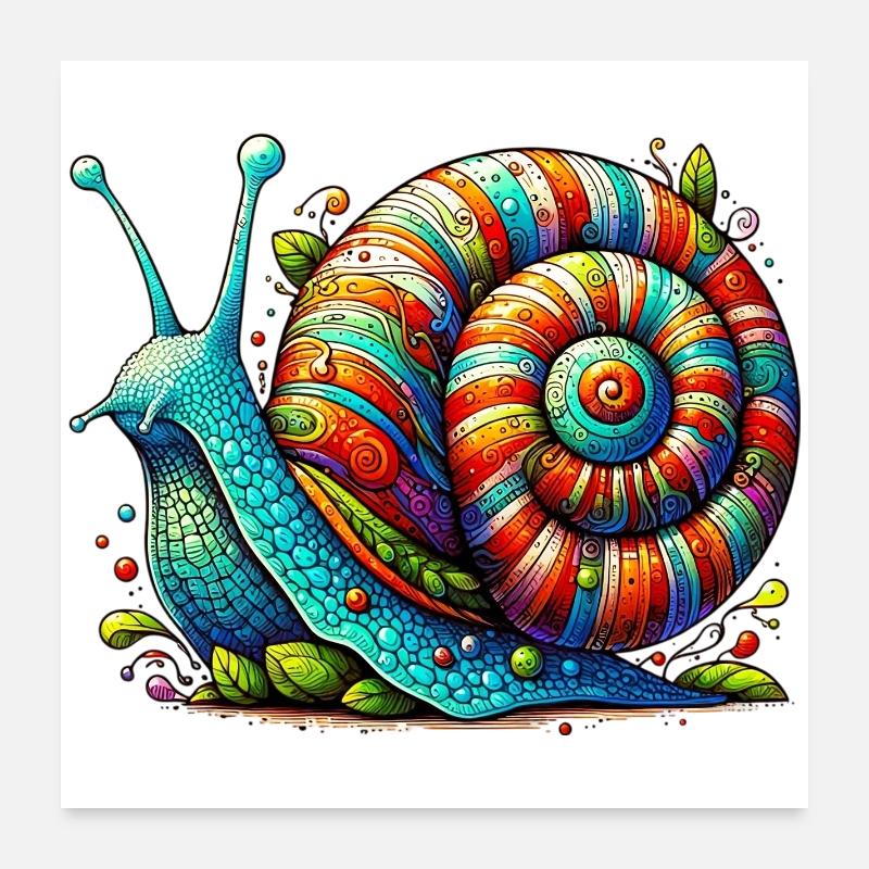 Snail Poster 24" x 24" (60x60 cm)