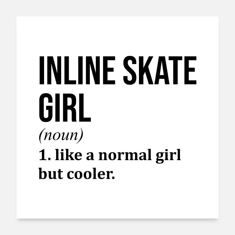 Inline Skate Poster 24" x 24" (60x60 cm)