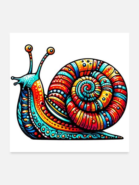 Snail - Poster 24" x 24" (60x60 cm) - white - Front