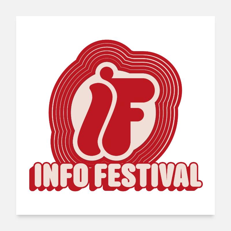 Festival & Vinyl, retro inspiration Poster 24" x 24" (60x60 cm)