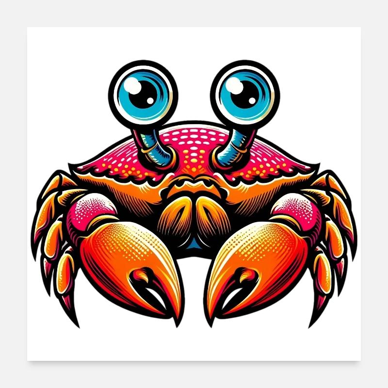 Crab Poster 24" x 24" (60x60 cm)