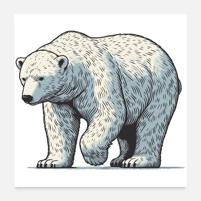 Eisbär Poster 60x60 cm